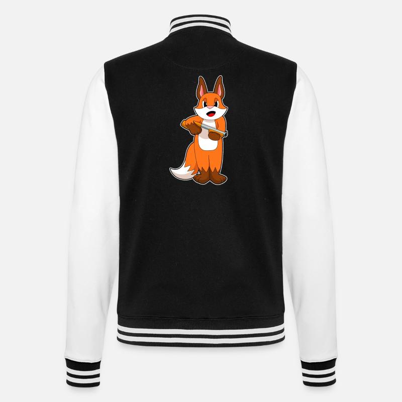 Fuchs Schrotflinte - College-Sweatjacke - Schwarz/Weiß