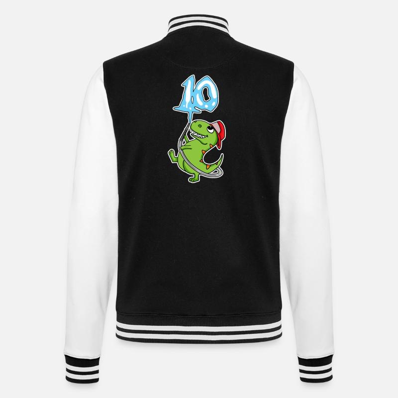 10th Birthday Dinosaur - College Sweat Jacket - black/white