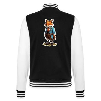 Lederhosen / Animal / Traditional costume / Tradition / Fox - College Sweat Jacket - black/white - Back - Marisol (170cm)