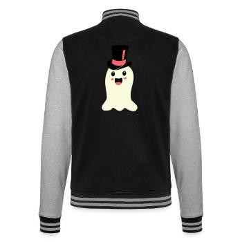 geist - College-Sweatjacke - Schwarz/Grau meliert - Hinten - Marisol (170cm)