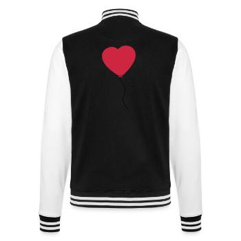 Love Heart Balloon - College-Sweatjacke - Schwarz/Weiß - Hinten - Marisol (170cm)