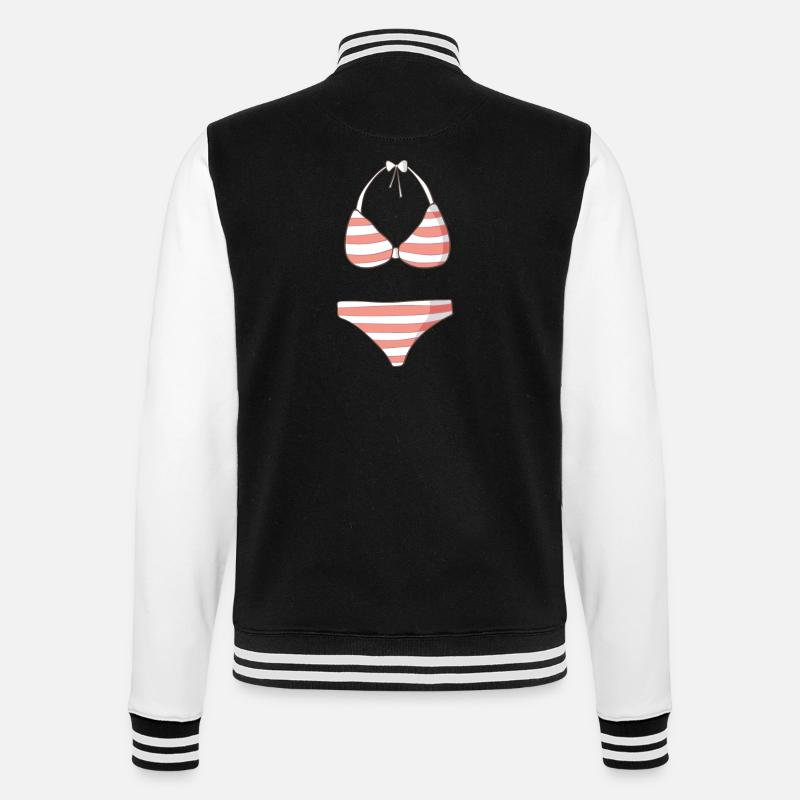 Bikini - College-Sweatjacke - Schwarz/Weiß