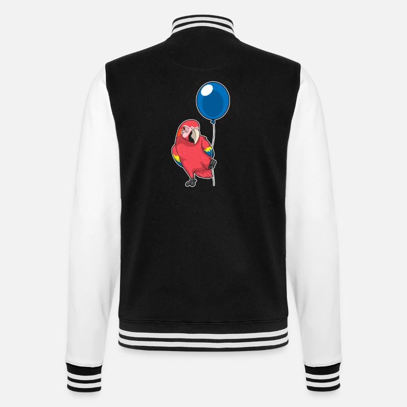 Ballon perroquet - Veste Teddy - noir/blanc