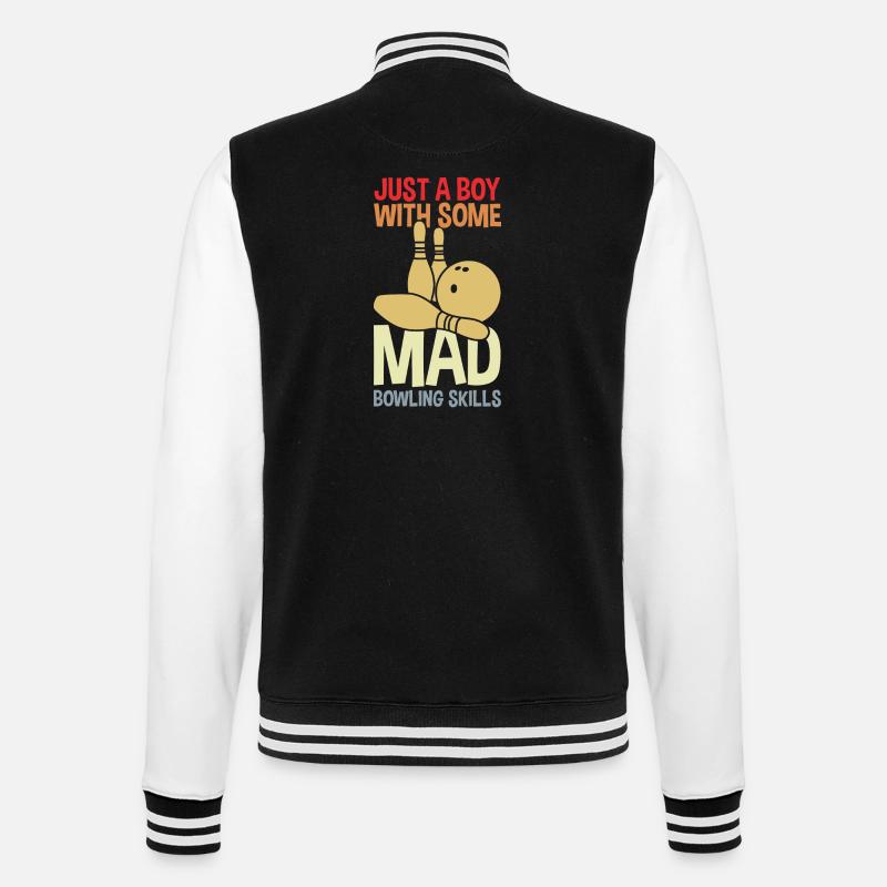 Drôle de garçon de bowling - Veste Teddy - noir/blanc