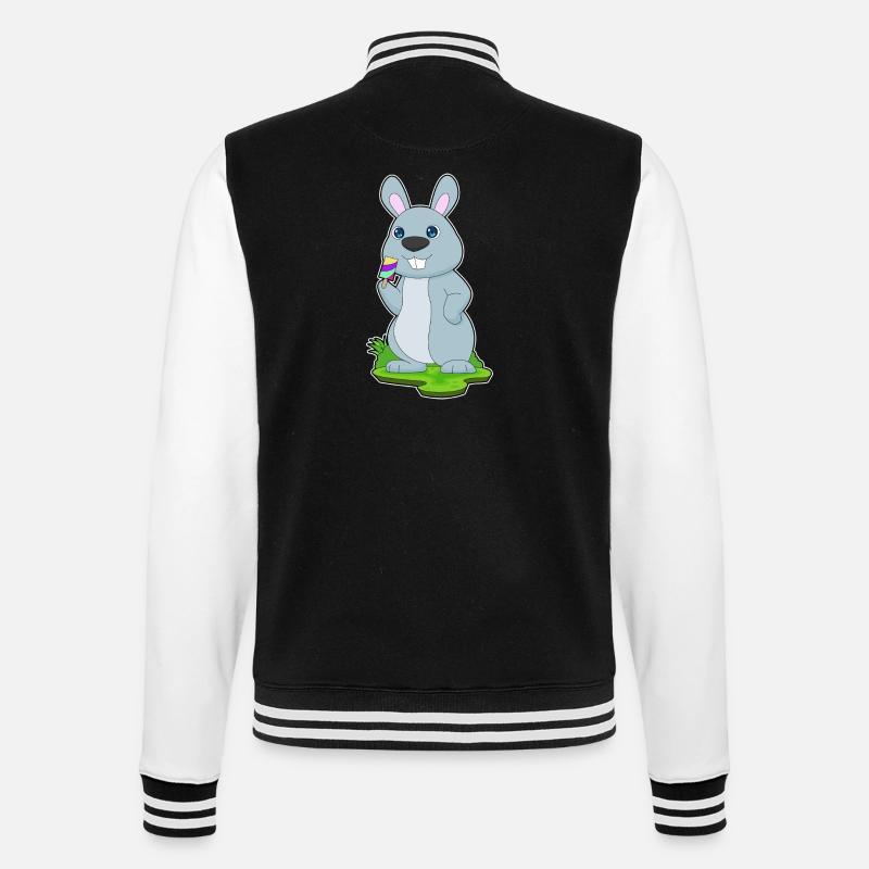 Popsicles lapin - Veste Teddy - noir/blanc