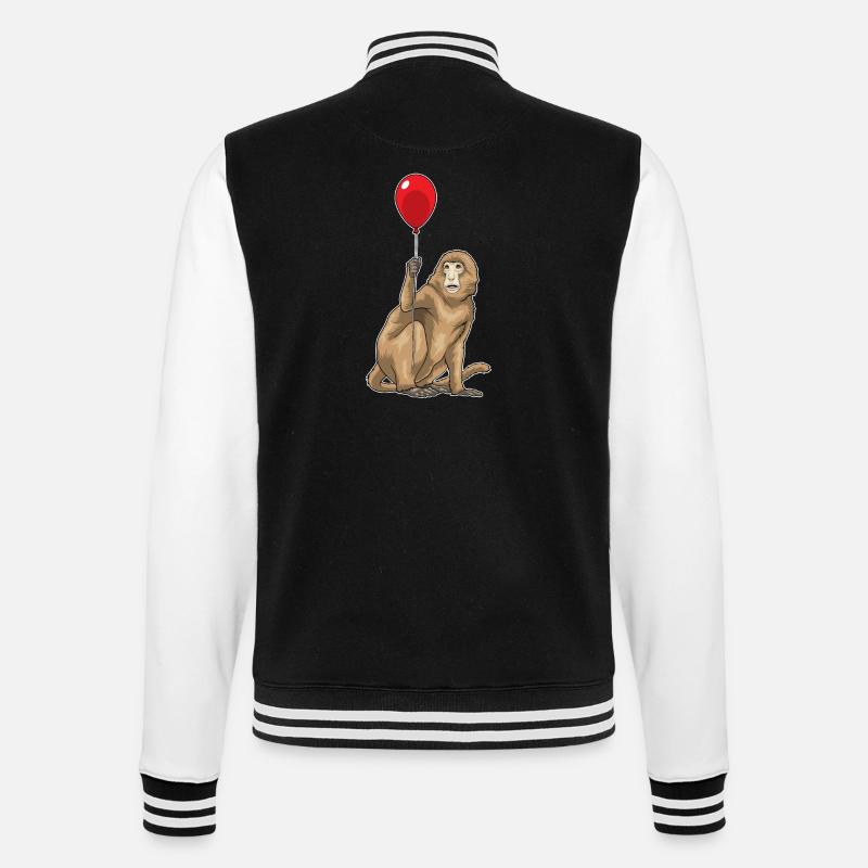 Ballon Singe - Veste Teddy - noir/blanc
