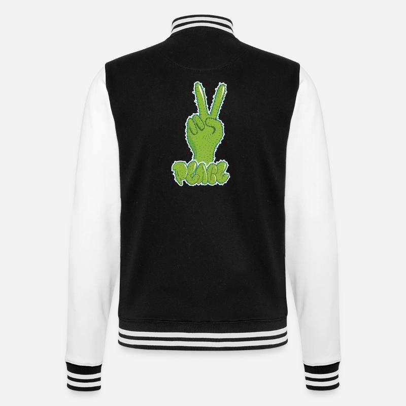 Graffiti Peace - College-Sweatjacke - Schwarz/Weiß