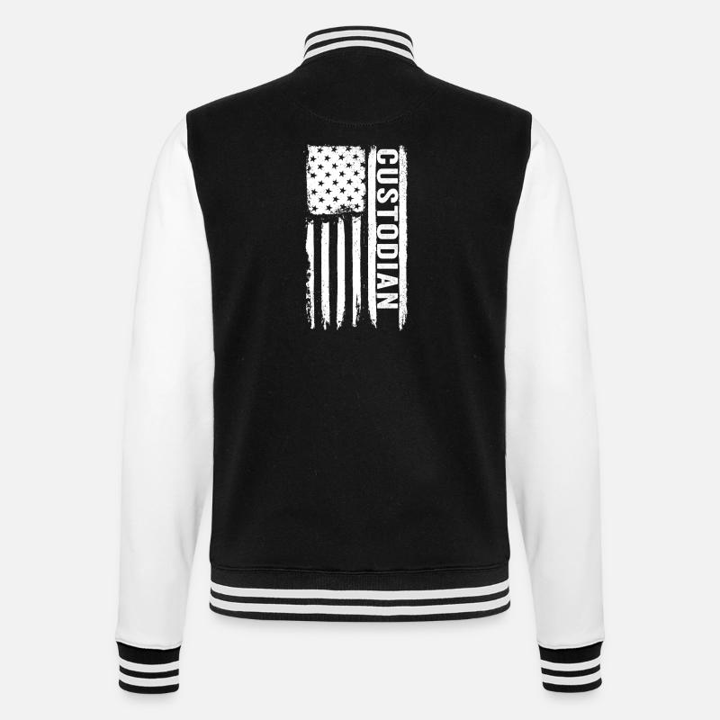 Concierge, drapeau américain, Patriotic S - Veste Teddy - noir/blanc