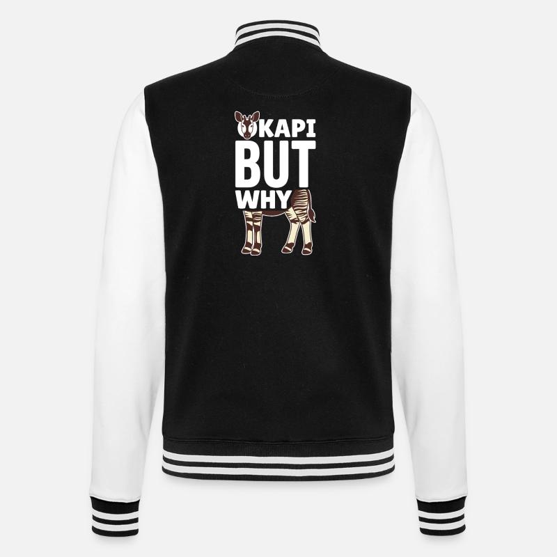Okapi-liebhaber Okapi-tier Seltene Tierweltliebe - College-Sweatjacke - Schwarz/Weiß