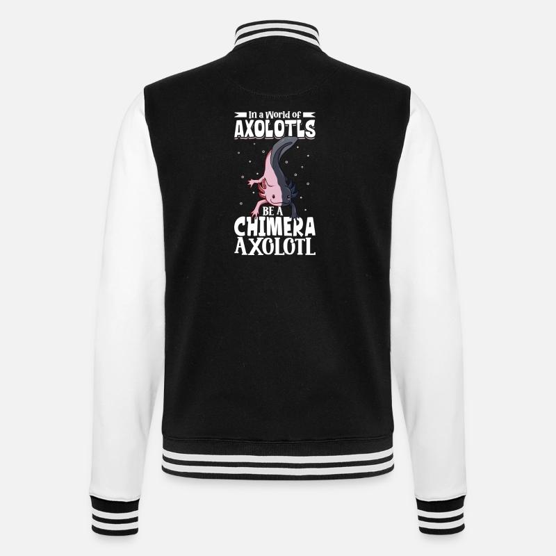 Be a Chimera Axolotl - College Sweat Jacket - black/white