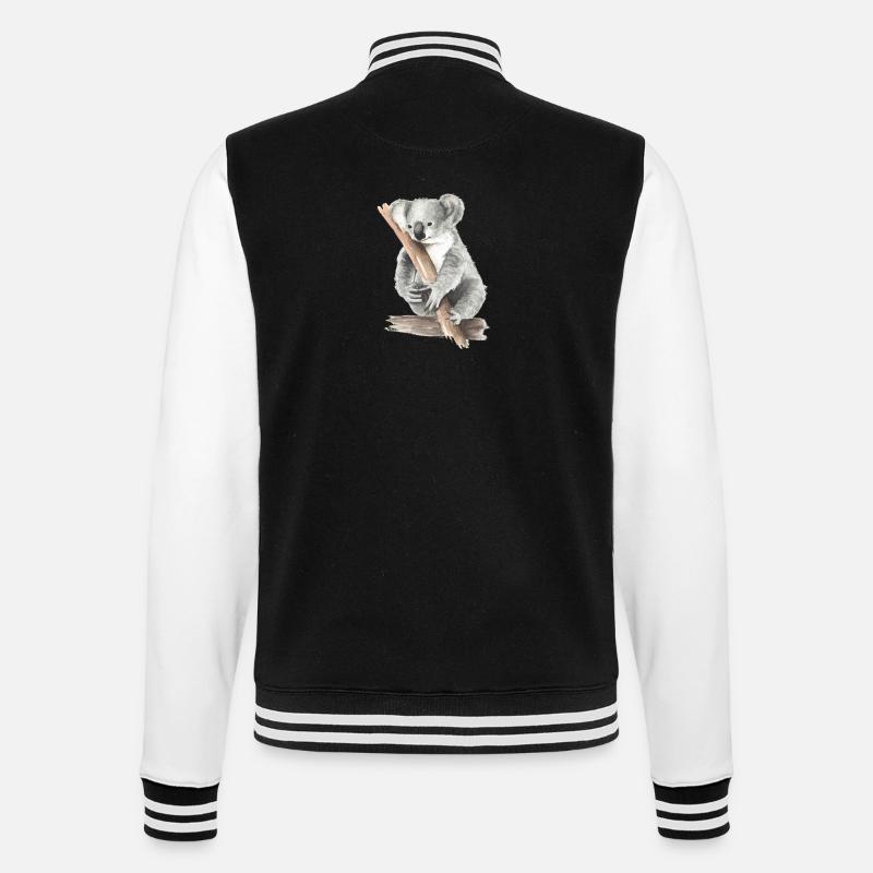 Koala - College-Sweatjacke - Schwarz/Weiß