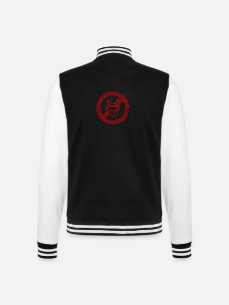 Vegetarier - College-Sweatjacke - Schwarz/Weiß