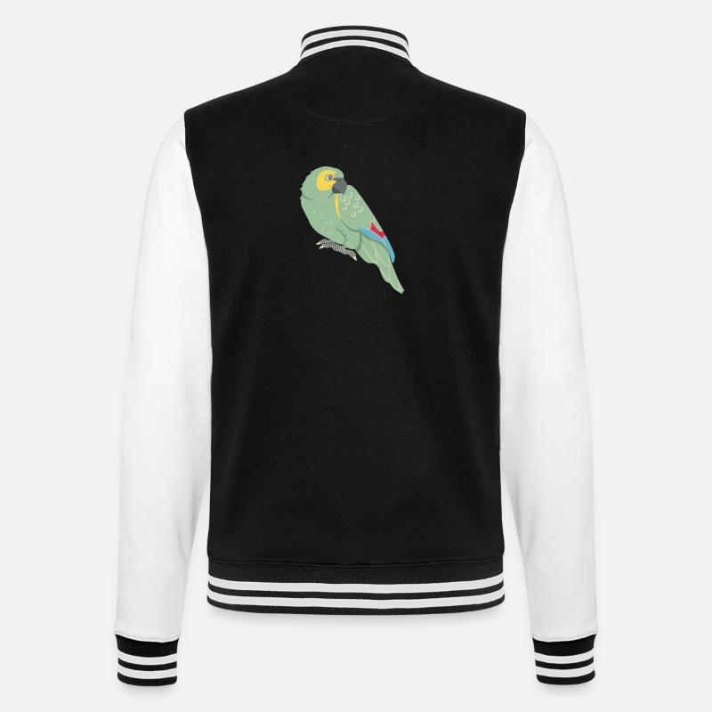 Parrot: Blue-fronted parrot - College Sweat Jacket - black/white