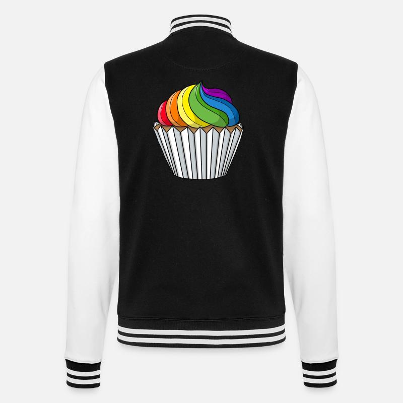 Gay Pride Cupcake - College-Sweatjacke - Schwarz/Weiß