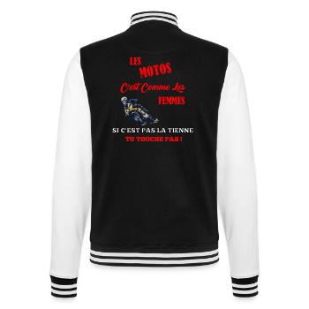 les motos citations drôles - Veste Teddy - noir/blanc - Dos - Marisol (170cm)