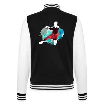 Handball Handball Player Handball Player Splash Bunt - College Sweat Jacket - black/white - Back - Marisol (170cm)