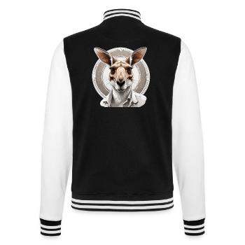Kangaroo / Animal / Australia / Marsupial / Outback - College Sweat Jacket - black/white - Back - Marisol (170cm)