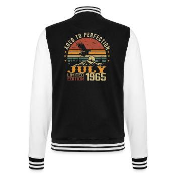 Millésime Juillet 1965 Anniversaire Juillet 1965 - Veste Teddy - noir/blanc - Dos - Marisol (170cm)