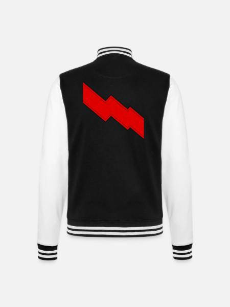 Regalo con segno di fulmine rosso - Felpa in look college - nero/bianco