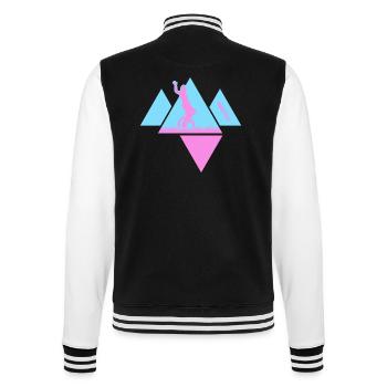 Unicycle UNICYCLE-Girl Unicycling StreetArt - College Sweat Jacket - black/white - Back - Marisol (170cm)