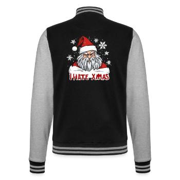 Ich hasse Weihnachten Lustig anti Weihnachten - College-Sweatjacke - Schwarz/Grau meliert - Hinten - Marisol (170cm)