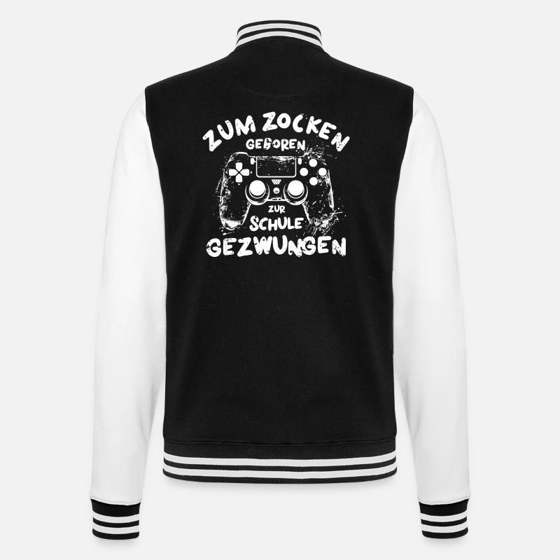 Computerfreak Zocker Gamershirt Hacker - College-Sweatjacke - Schwarz/Weiß