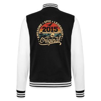 Original 2015 Retro 2015 Birthday Gift 2015 - College Sweat Jacket - black/white - Back - Marisol (170cm)