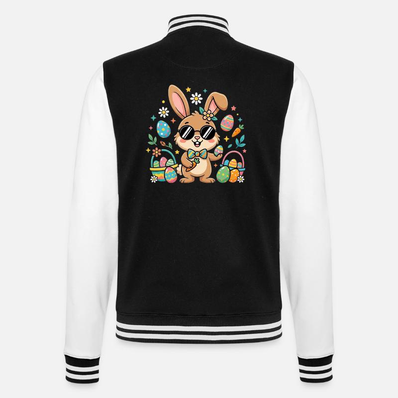 Joyeuses Pâques, Cool Bunny - Veste Teddy - noir/blanc