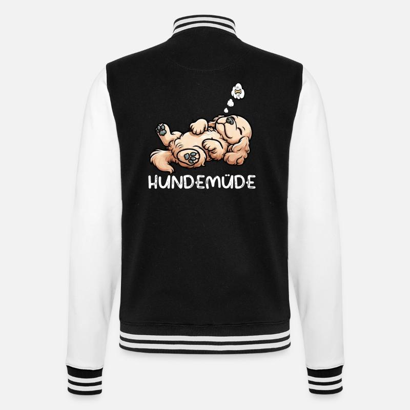 Hundemüde Cocker Spaniel Cockerhund Cockerbesitzer - College-Sweatjacke - Schwarz/Weiß
