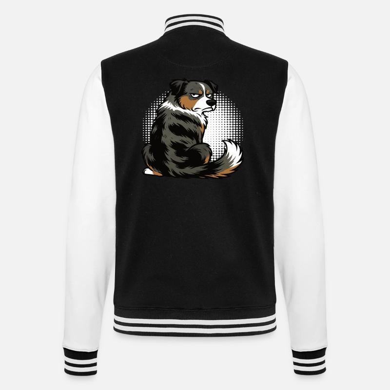 Australian Shepherd Aussie Aussie Owners Aussies - College Sweat Jacket - black/white