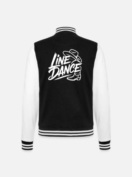 Line Dance Liebe - College-Sweatjacke - Schwarz/Weiß