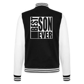 Bester Sohn Geschenk - College-Sweatjacke - Schwarz/Weiß - Hinten - Marisol (170cm)