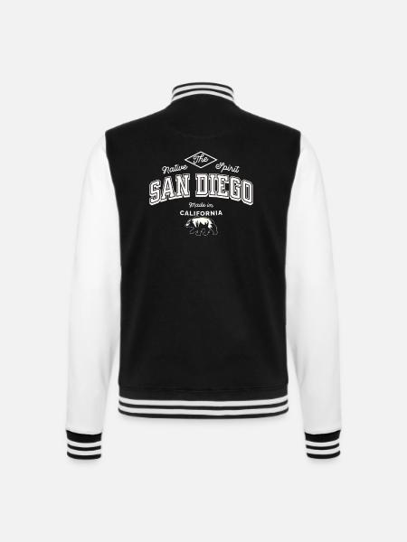 San Diego Der einheimische Geist - College-Sweatjacke - Schwarz/Weiß