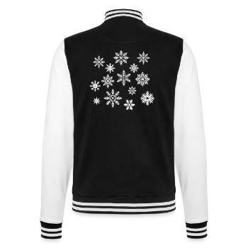 Snowflakes white - College Sweat Jacket - black/white - Back - Marisol (170cm)