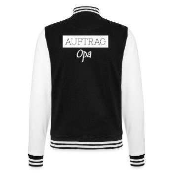 Order Grandpa Family Funny Gift - College Sweat Jacket - black/white - Back - Marisol (170cm)