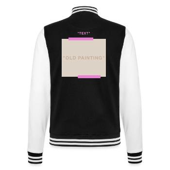 Off-Wifie: No Painting | only text and colors - College-Sweatjacke - Schwarz/Weiß - Hinten - Marisol (170cm)