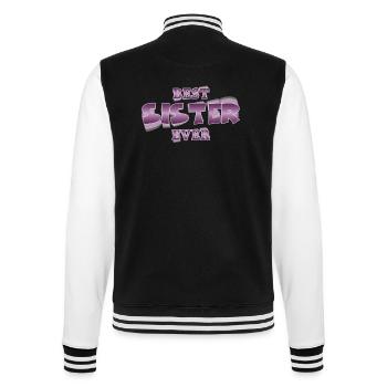 Best sister ever - College Sweat Jacket - black/white - Back - Marisol (170cm)