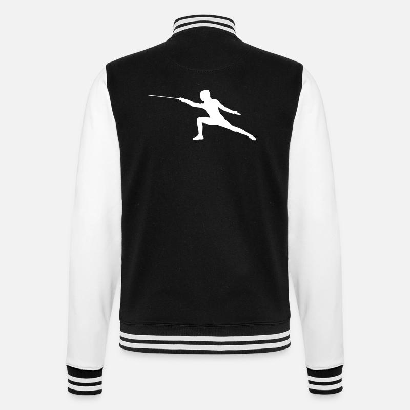 Fechter Design Geschenk - College-Sweatjacke - Schwarz/Weiß