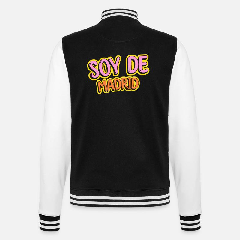 Soy de Madrid - Veste Teddy - noir/blanc