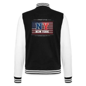 New York - Veste Teddy - noir/blanc - Dos - Marisol (170cm)