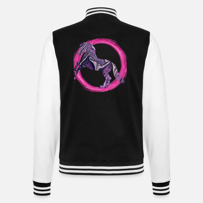 cheval e 75 - Veste Teddy - noir/blanc