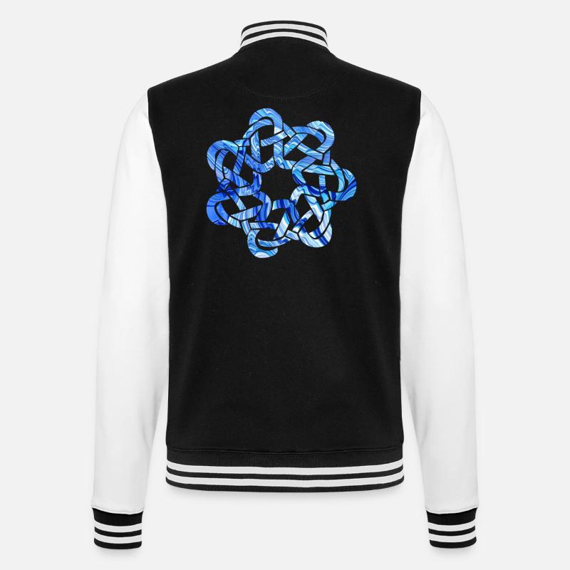 noeud celtique 9 e 80 - Veste Teddy - noir/blanc