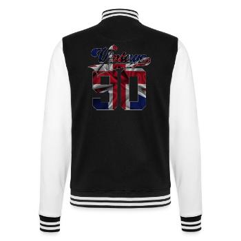36TH BIRTHDAY UK VINTAGE 1990 - College Sweat Jacket - black/white - Back - Marisol (170cm)
