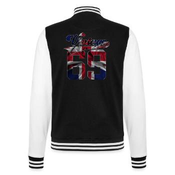 57TH BIRTHDAY UK VINTAGE 1969 - College Sweat Jacket - black/white - Back - Marisol (170cm)