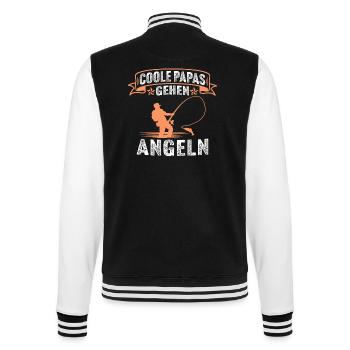 Coole papas Gehen Angeln - College-Sweatjacke - Schwarz/Weiß - Hinten - Marisol (170cm)