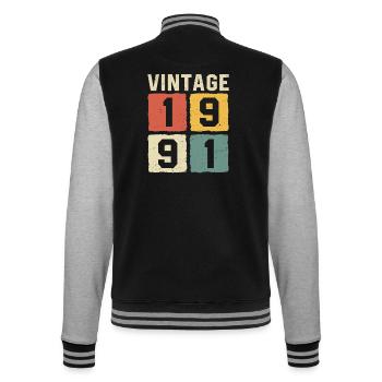 Millésime 1991 Né en 1991 - Veste Teddy - noir/gris chiné - Dos - Marisol (170cm)