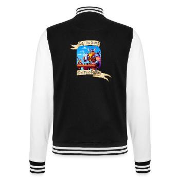 INTO THE BATTLE BUT FIRST COFFEE - College-Sweatjacke - Schwarz/Weiß - Hinten - Marisol (170cm)