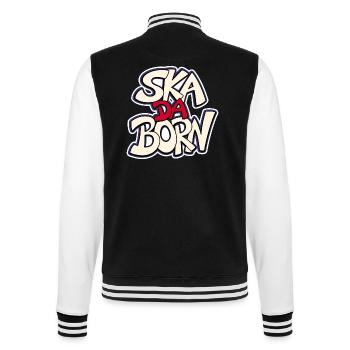 SkaDaBorn Konturlogo - College-Sweatjacke - Schwarz/Weiß - Hinten - Marisol (170cm)