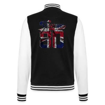 46E ANNIVERSAIRE BRITANNIQUE ANNÉES 1980 - Veste Teddy - noir/blanc - Dos - Marisol (170cm)