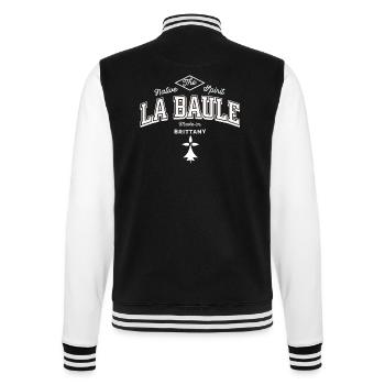 La Baule, die einheimische Spirituose aus der Bretagne - College-Sweatjacke - Schwarz/Weiß - Hinten - Marisol (170cm)